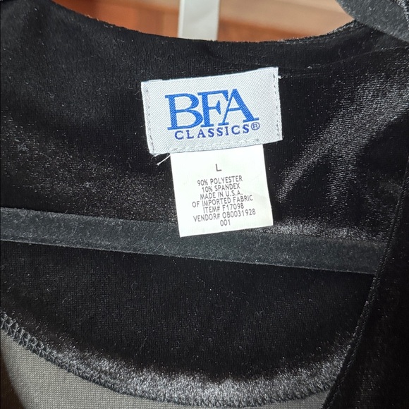 BFA Classics Black Velvet Long-Sleeve Maxi Dress (Size Large) - Picture 6 of 6